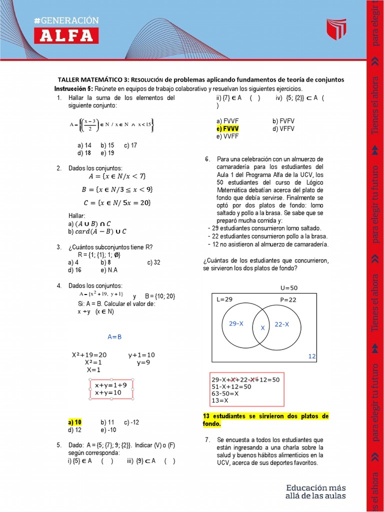 Taller de Problemas de Teoría de Conjuntos | PDF | Internet