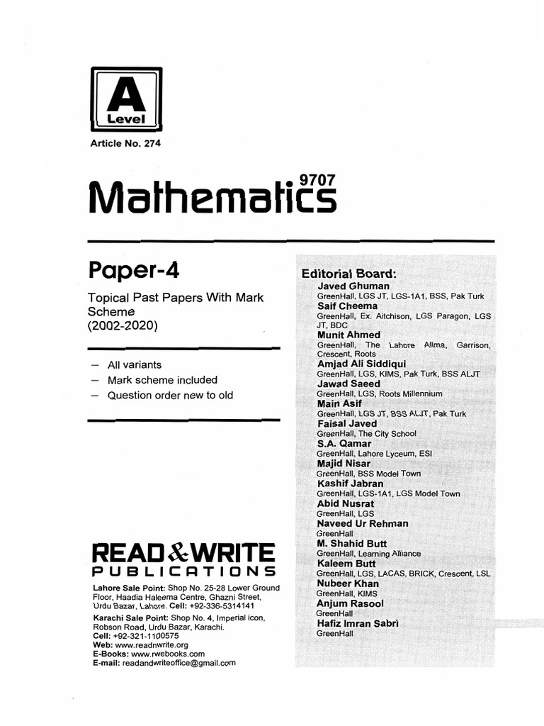 Math p4 | PDF