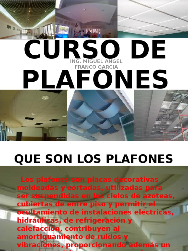 Plafones: Instalación y Tipos Texturizados | PDF | Paneles de yeso ...