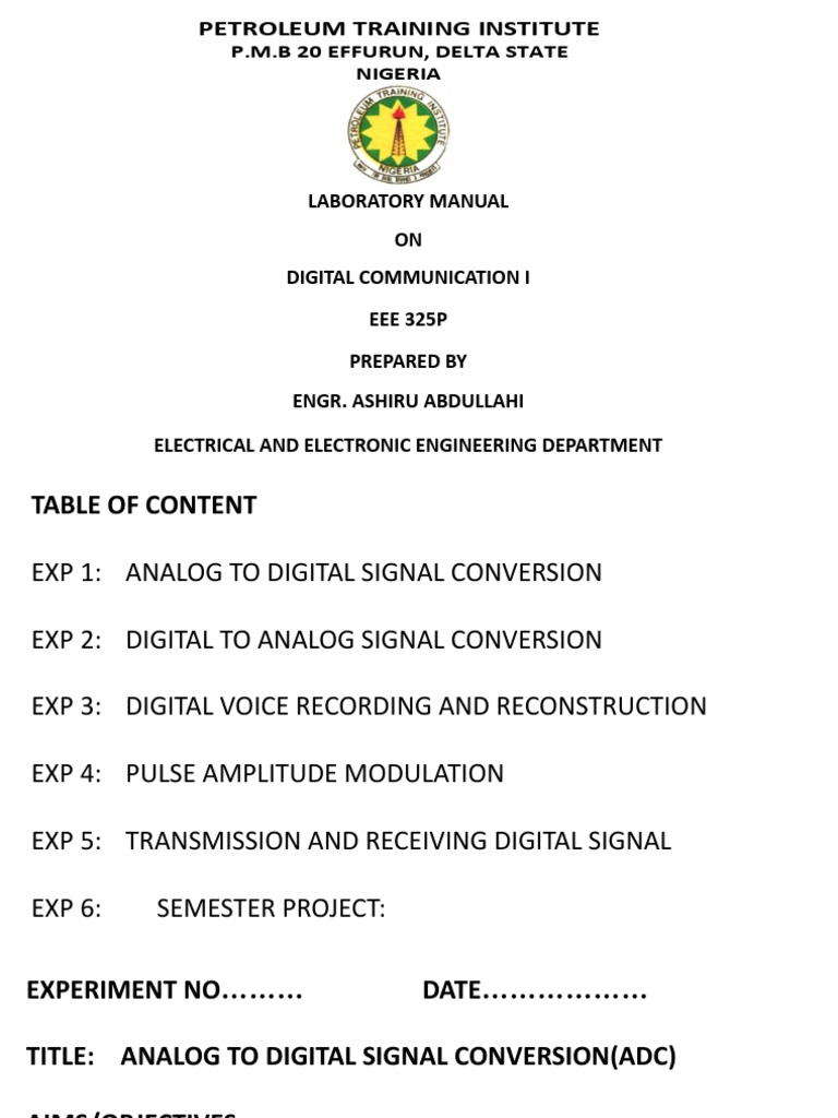 Digital Communication Lab Manual | PDF | Technology & Engineering