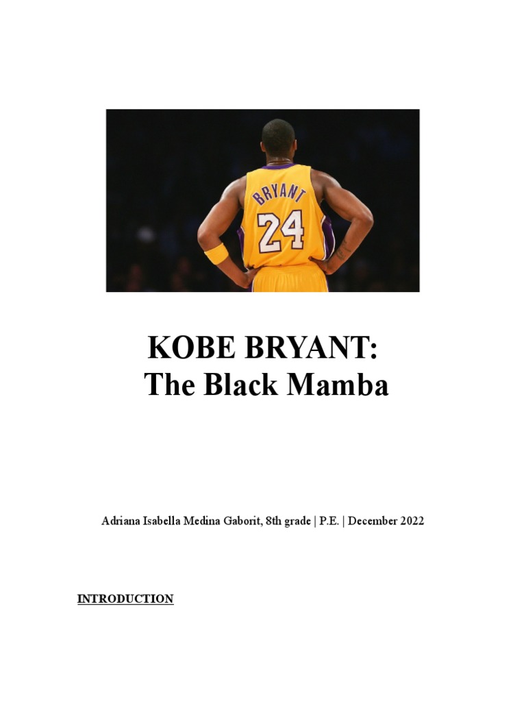 Kobe Bryant Report | PDF | Kobe Bryant | National Basketball ...