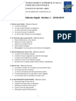 02 - Examen de Médecine Légale Section 1 - 2018 - 2019