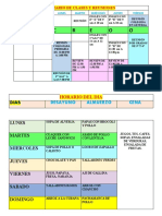 Horario de Clases y Reuniones