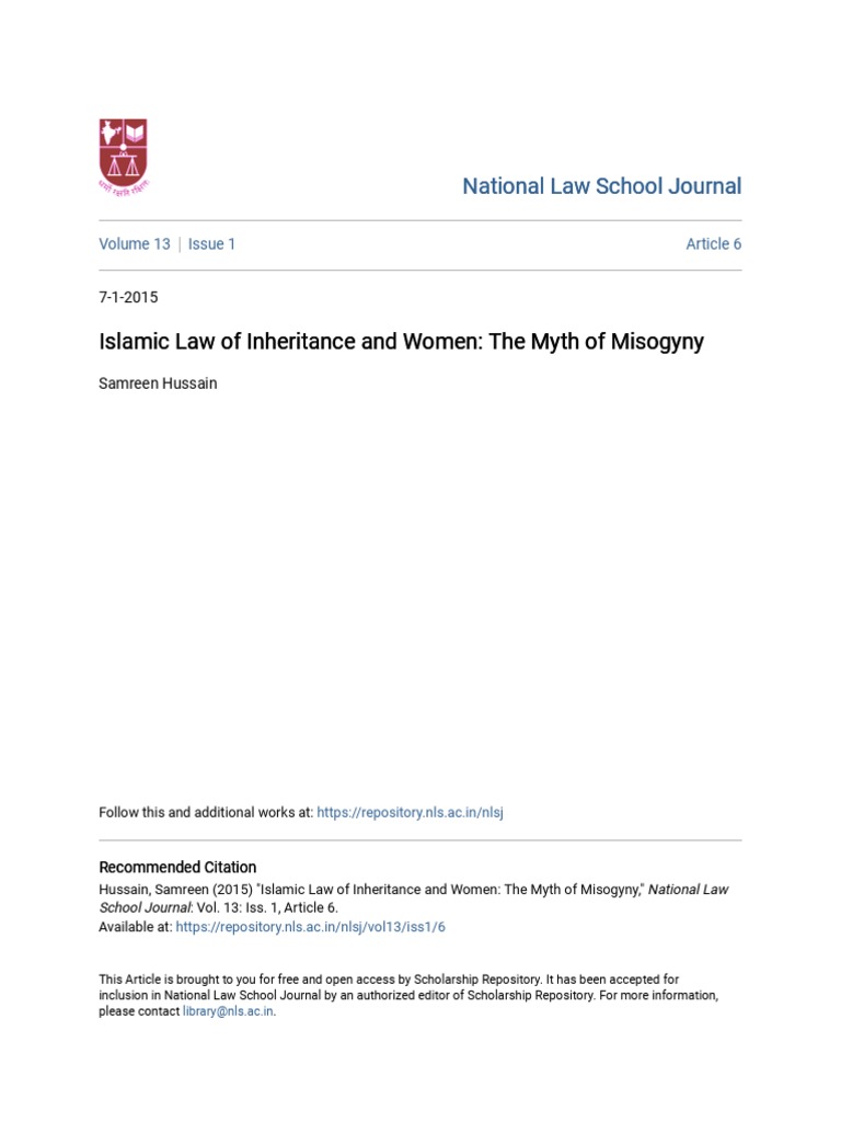 Inheritance Rights of Muslim Women | PDF | Inheritance | Women In Islam