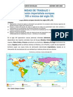 Unidad de Trabajo 1 Expansión Imperialista Europea Siglo XIX e Inicios Del Siglo XX