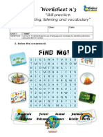 1° Medio - Worksheet 3 - Skill Practice - Reading, Listening and Vocabulary