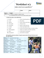 1° Medio - Worksheet 5 - Jobs and Occupation