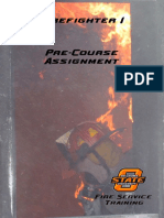 Fire Fighter I Pre Course Readings and Assignment