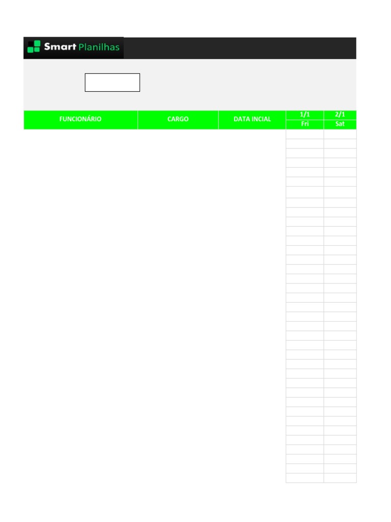 Modelo de Escala de Trabalho Excel | PDF