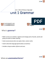 Unit 1 Grammar