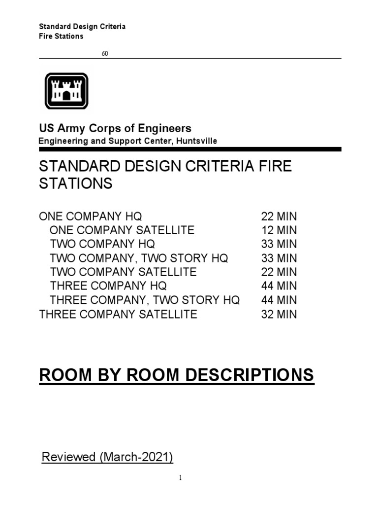 Fire Station Apparatus Bay Standards | PDF | Wall | Door