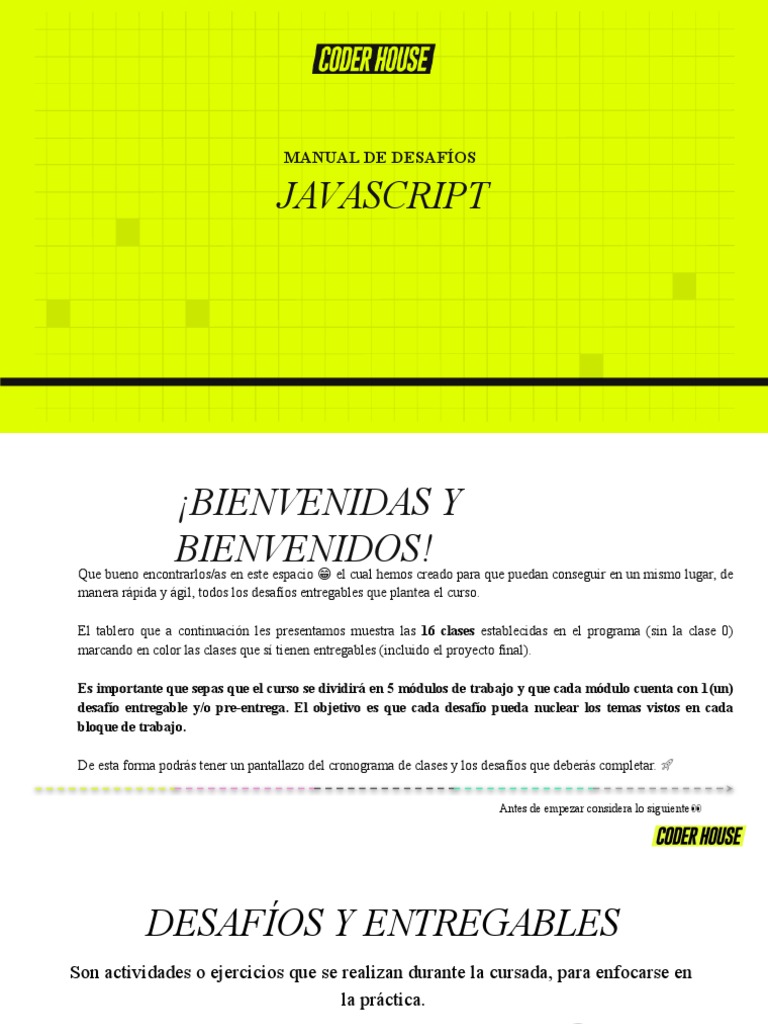 Desafíos y Entregables del Curso JS | PDF | Modelo de objeto de ...