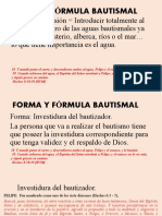 Forma y Formula Bautismal.