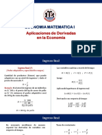 Economia Matematica I: Aplicaciones de Derivadas en La Economía