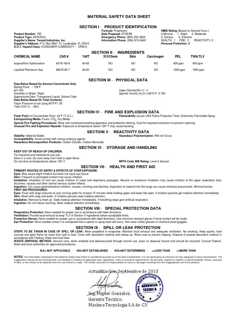 Belt Dressing MSDSCopiar PDF Respiratory System Breathing
