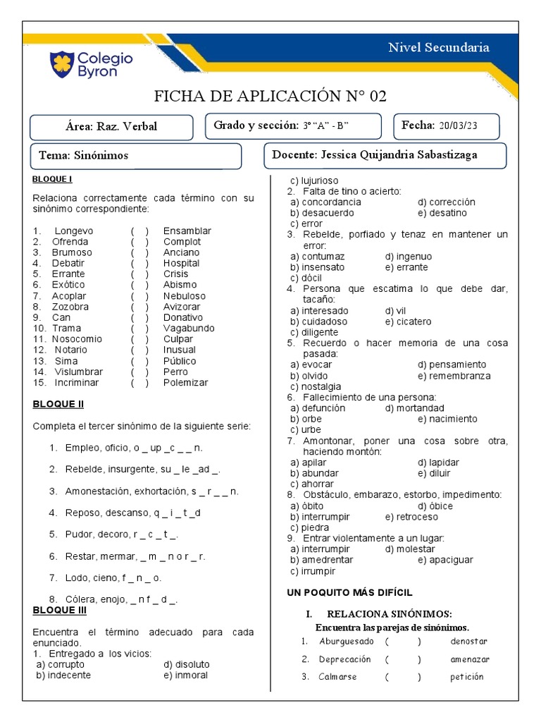 Ficha 2 | PDF