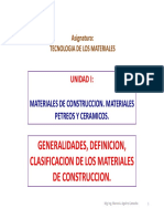 TM (S01b) - Generalidades, Definición, Clasificación de Los Materiales de Construcción