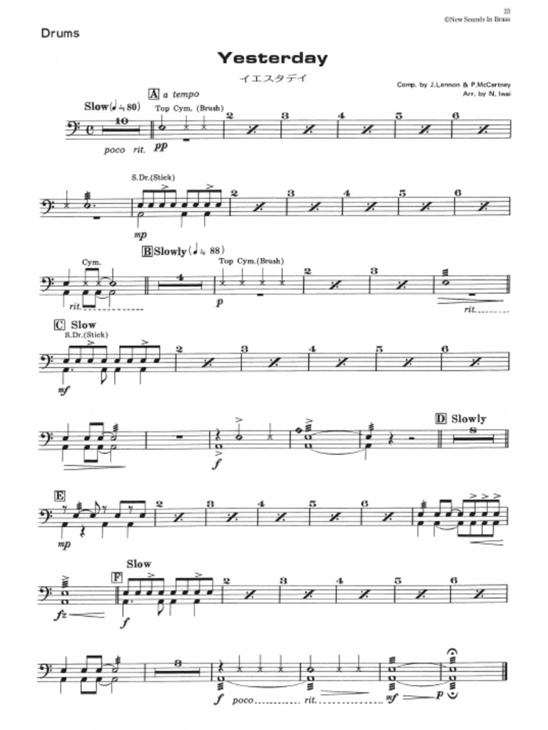 Yesterday Drums | PDF