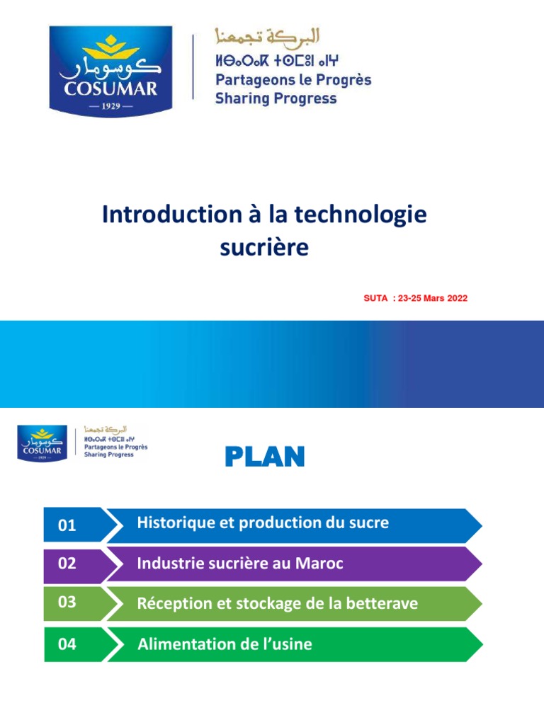 Production de sucre au Maroc et COSUMAR | PDF | Sucre | Régime et nutrition