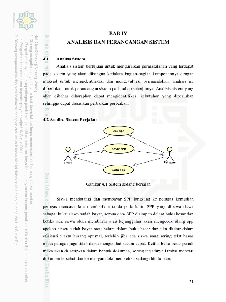 Use Case Diagram Pembayaran SPP | PDF