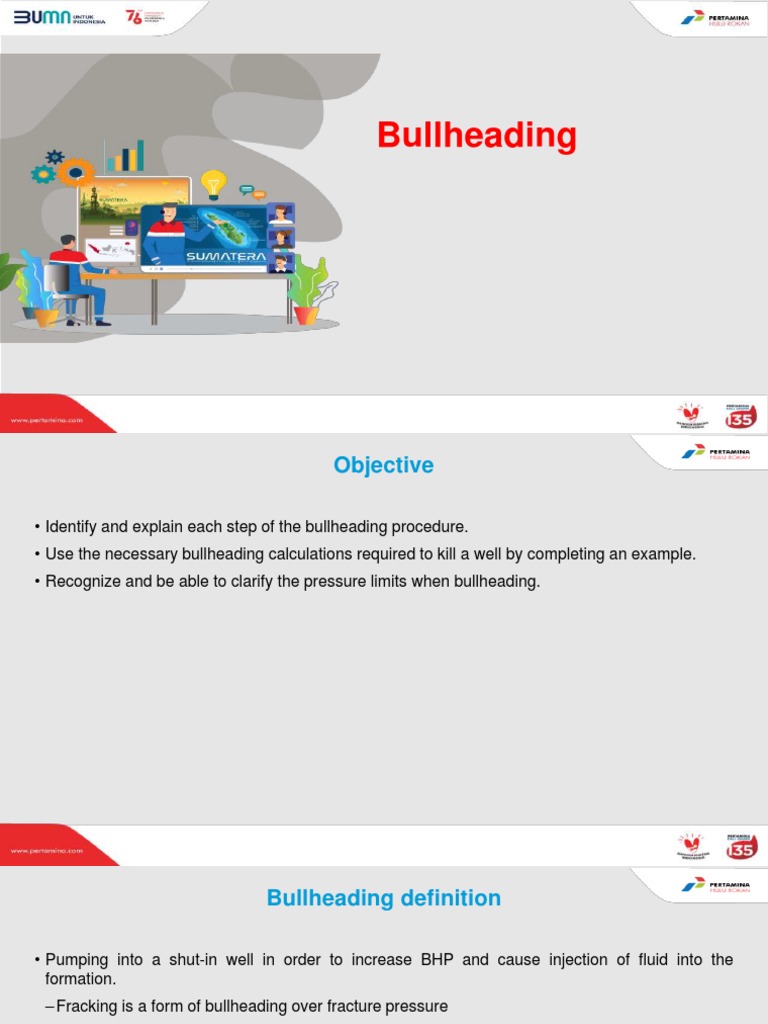 Bullheading Procedure and Calculations | PDF | Pressure | Casing (Borehole)