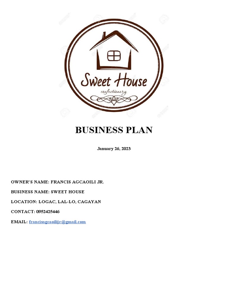 Business Plan Francis PDF Cakes Breads