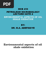 Petroleum Microbiology Lecture 4 Oil Shale