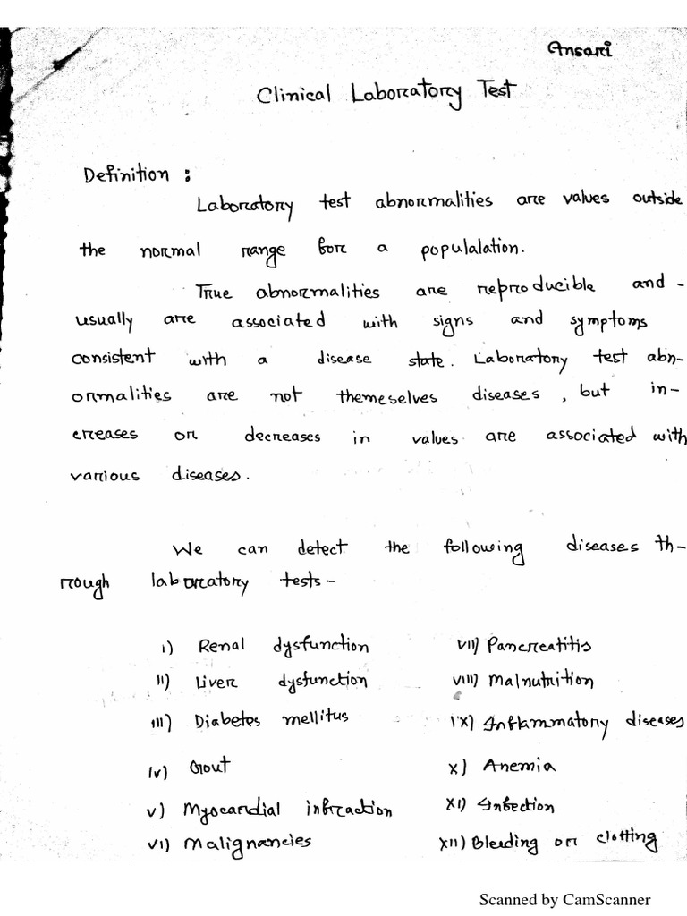 Clinical Lab Test1 PDF