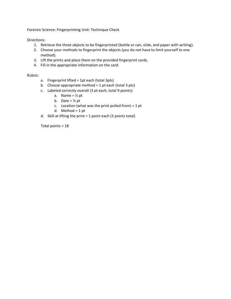 Unit 2 Technique Check | PDF