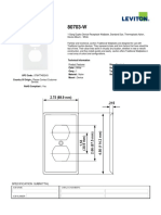 HT 80703-W Receptacle Wall Plate LEVITON