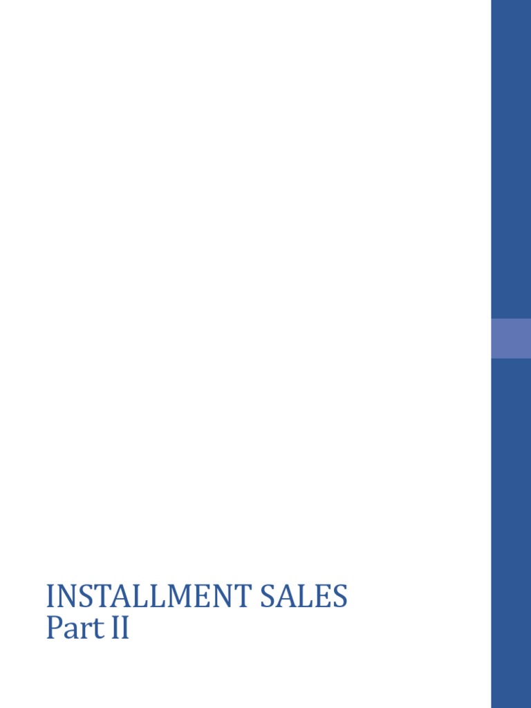 Installment Sales Part II 2023 | PDF | Cost Of Goods Sold | Inventory