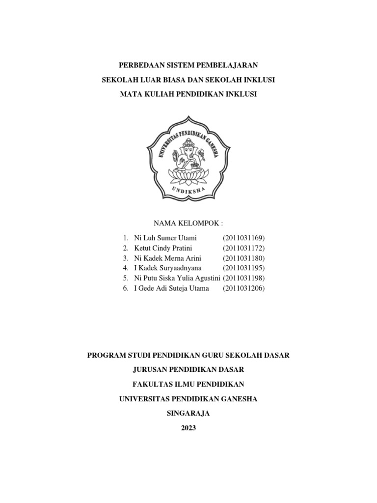 Perbandingan Sekolah Inklusi dan SLB | PDF | Kesehatan Holistik