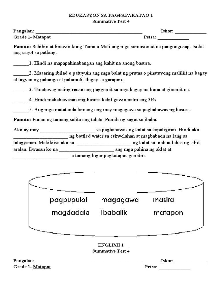 Summative Test 4 Qtr 3 Pdf