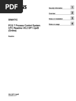 Simatic PCS 7 Process Control System CFC Readme V8.2 SP1 Upd5 (Online)