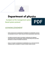 Department of Physics: Acknowledgement