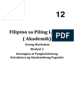 LINGGO 3 - Modyul 3 - UNANG MARKAHAN - MODYUL SA PILING LARANG - Edited - V2021