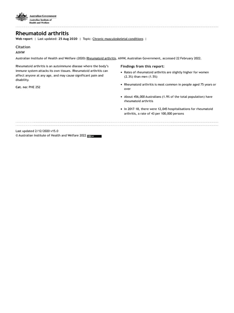 Rheumatoid Arthritis | PDF | Arthritis | Rheumatoid Arthritis