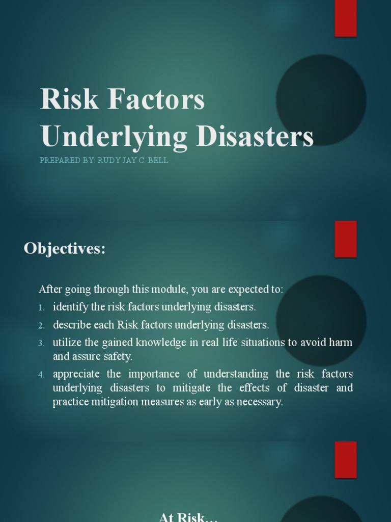 Module 2 Risk Factors Underlying Disasters | PDF | Hazards | Risk
