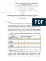 Laporan Pemberian Makanan Tambahan Kelompok Berkebutuhan Khusus Rutan Yogyakarta Bulan April 2023 (Fix)