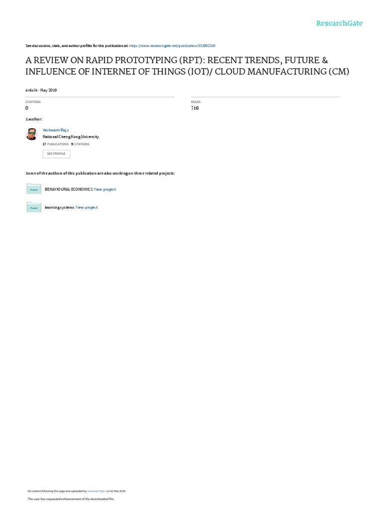 Impact Factor of Rapid Prototyping Journal | PDF | 3 D Printing ...