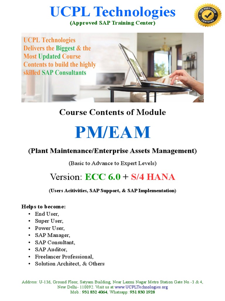SAP PM/EAM Training for S/4 HANA | PDF | Software Development | Software