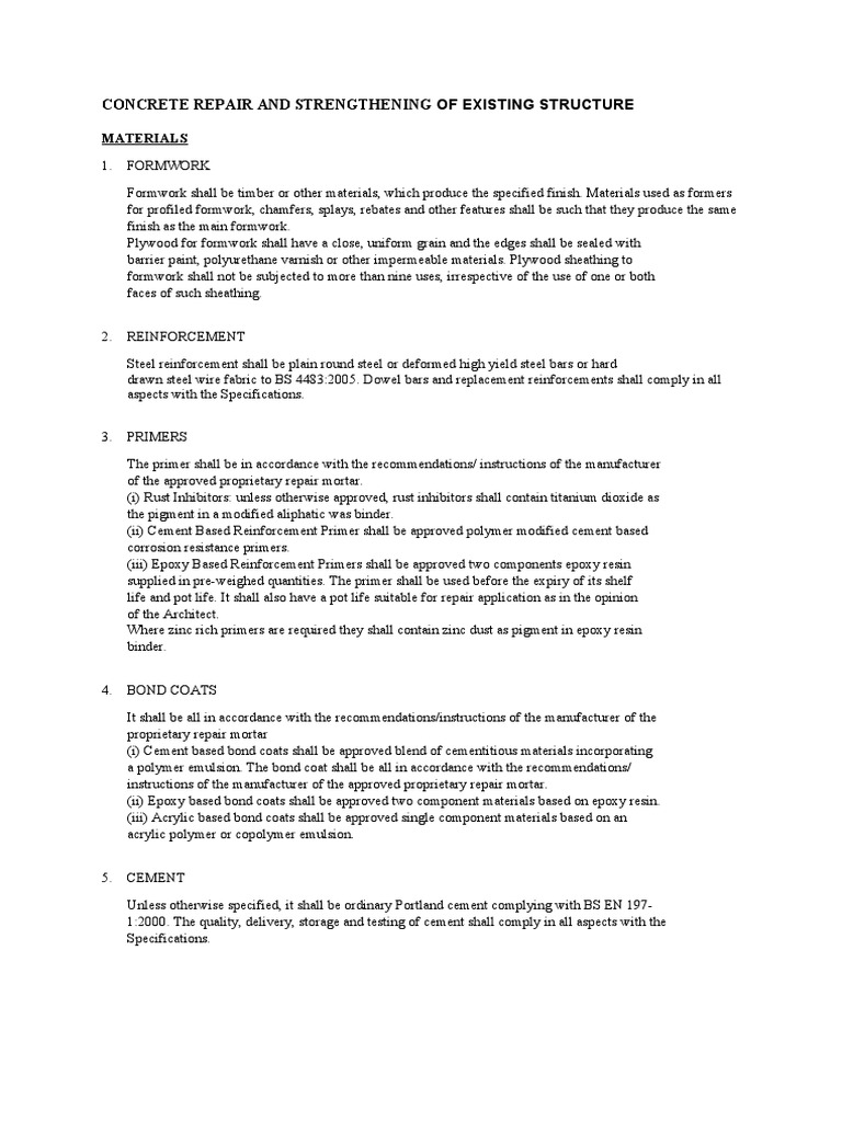 Concrete Repair and Strengthening Guide | PDF | Concrete | Epoxy