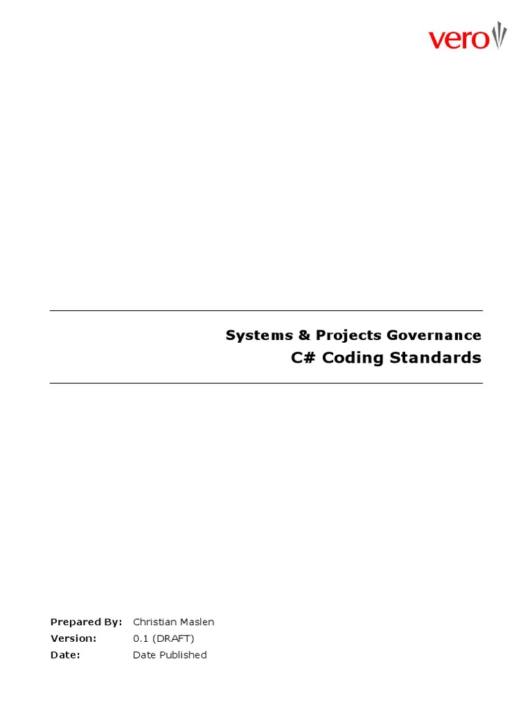CS Coding Standards Full | PDF | Class (Computer Programming) | Method