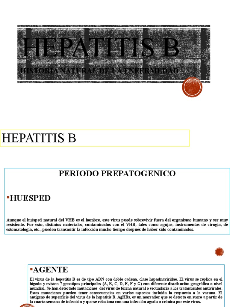 Historia Natural de la Hepatitis B | PDF | Hepatitis B | Hepatitis