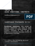 TOPIC 3 - Conditional Statements - PART 1