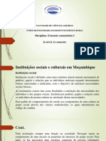 Aula-Instituições Sociais e Culturais em Moçambique