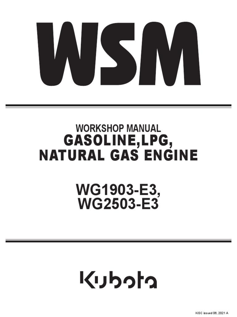 Kubota WSM ワークショップマニュアル Kubota WSM ワークショップマニュアル Kubota v2203 Workshop Manual