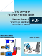 Temas Clase Ciclos de Vapor y Refrigeraci+ N-Bces Energ Rend. Isoent