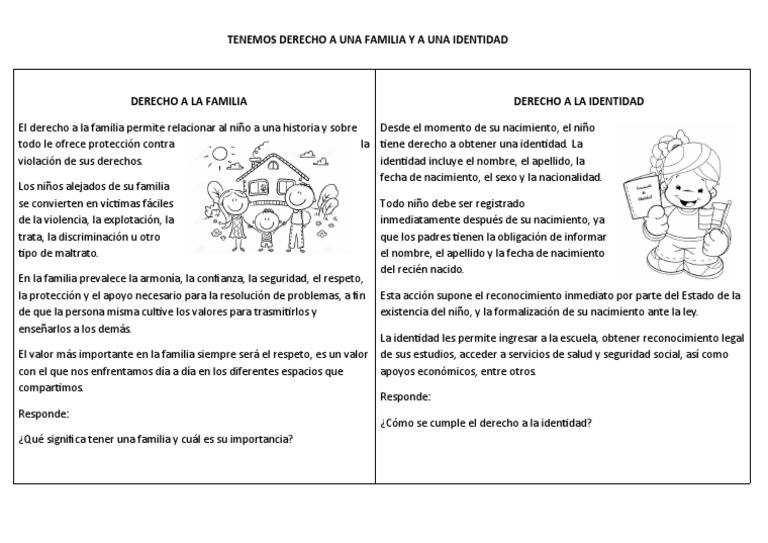 Derecho A La Familia y A La Identidad | PDF