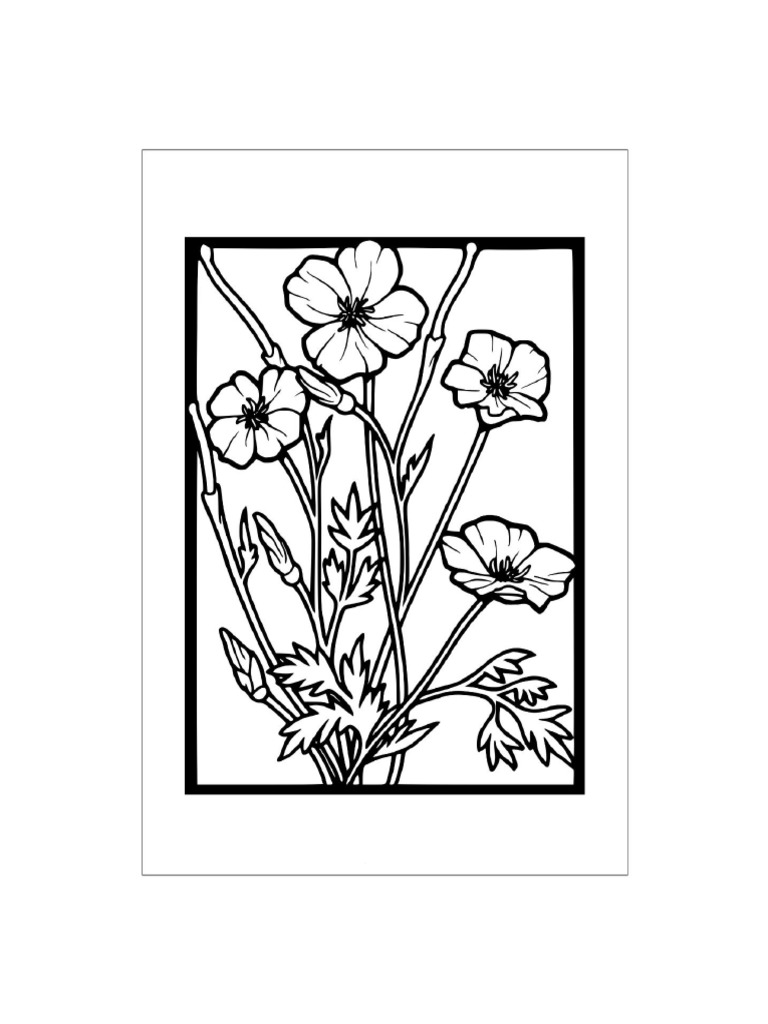 Coloring Sheet Flowers 3 | PDF